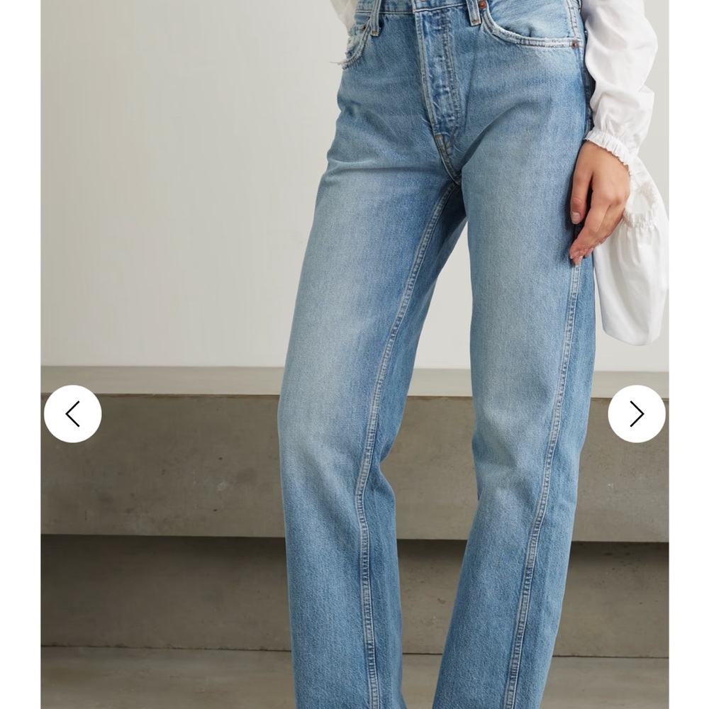 Re/Done Light Blue Straight Leg Jeans